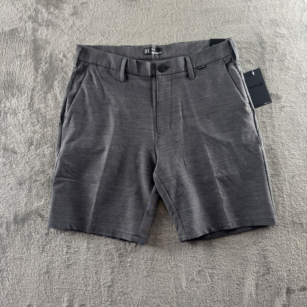 Hurley Nike Dri-FIT Cutback Short Mens 31 Grey Heather Hybrid Bermuda Shorts
